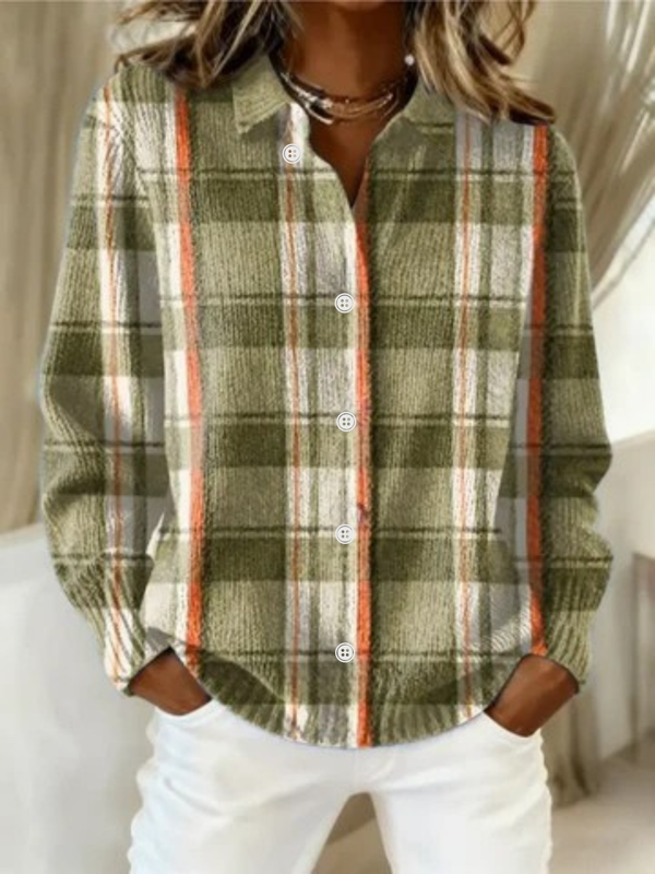 Noor | Rutig hoodie-blus