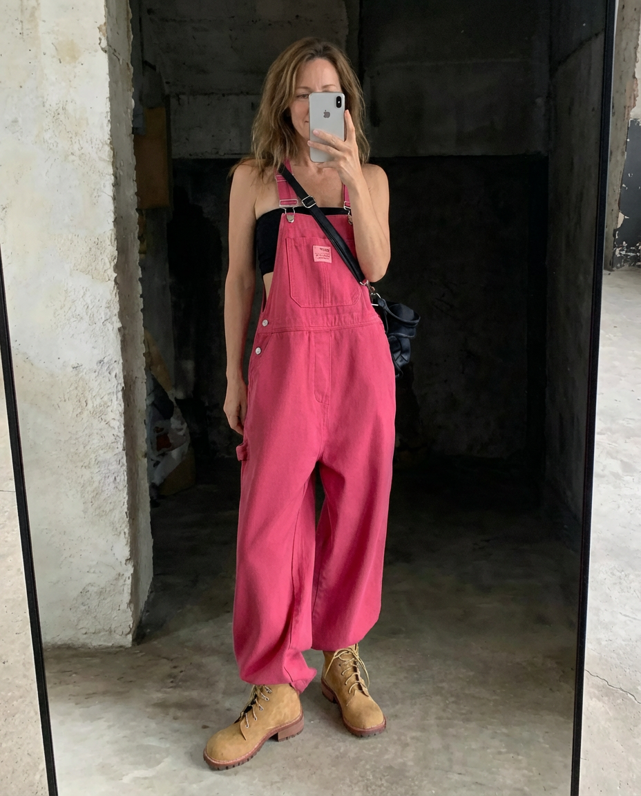 Chloe | Hängselbyxor med Vida Ben