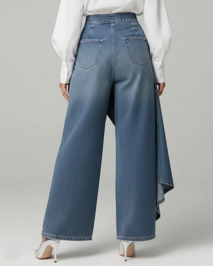 Calvra™ | Jeansbyxor med Omlott