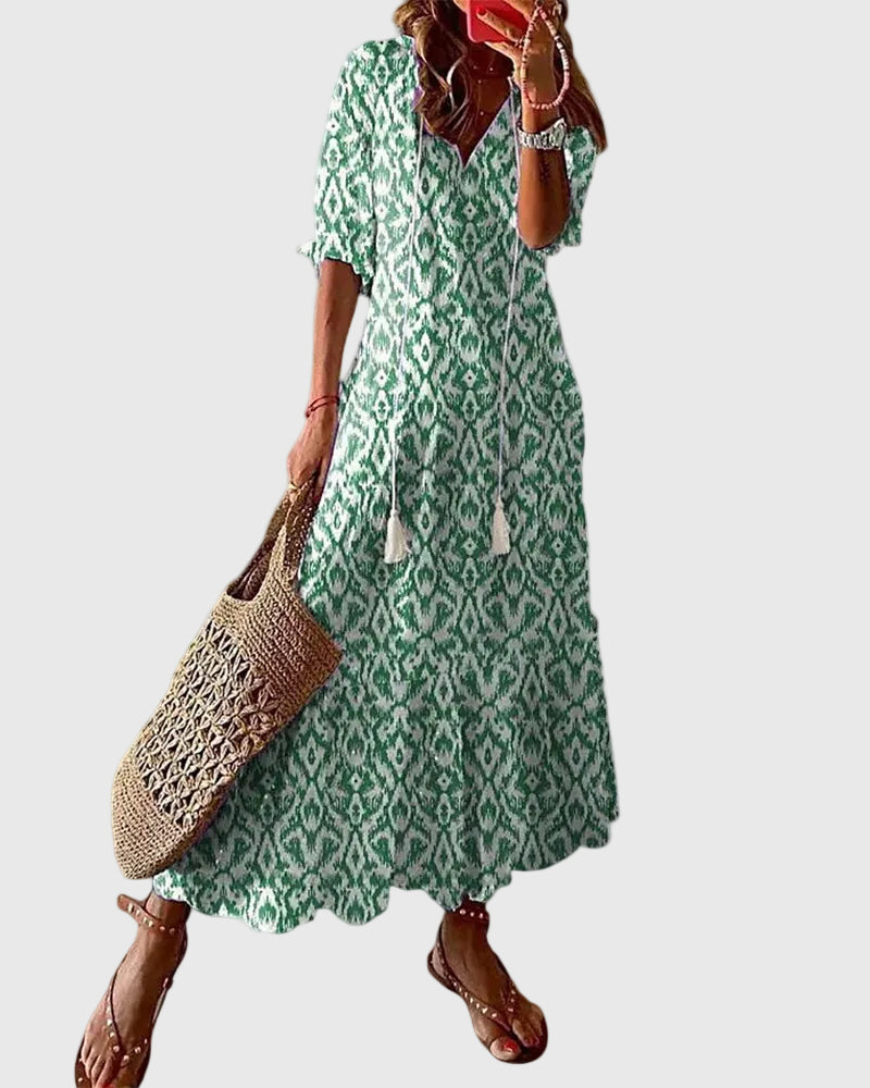 Sofia | Boho vintage maxiklänning för sommaren