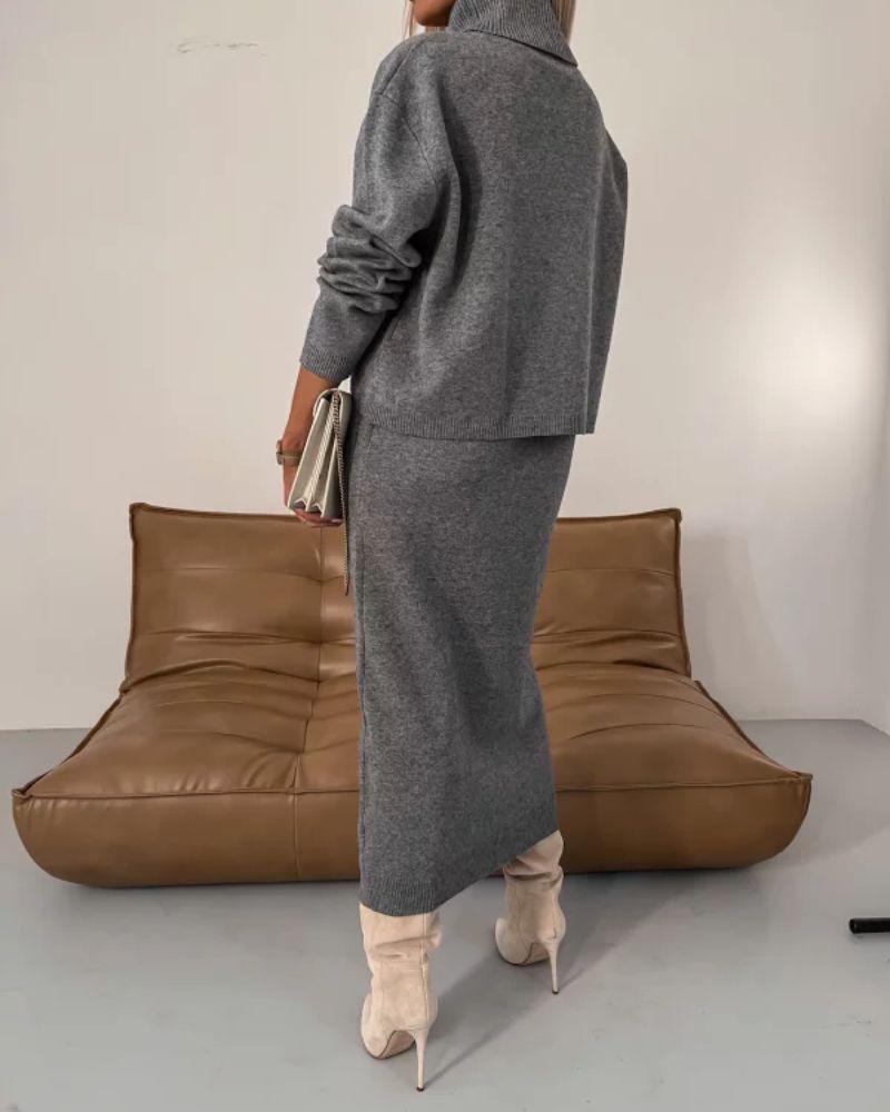 Dilia | Set med Eleganta Stickade Plagg