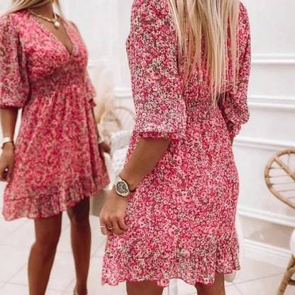 Keely | Elegant blommig klänning