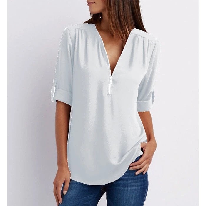 Gwen | Chic blus med dragkedja