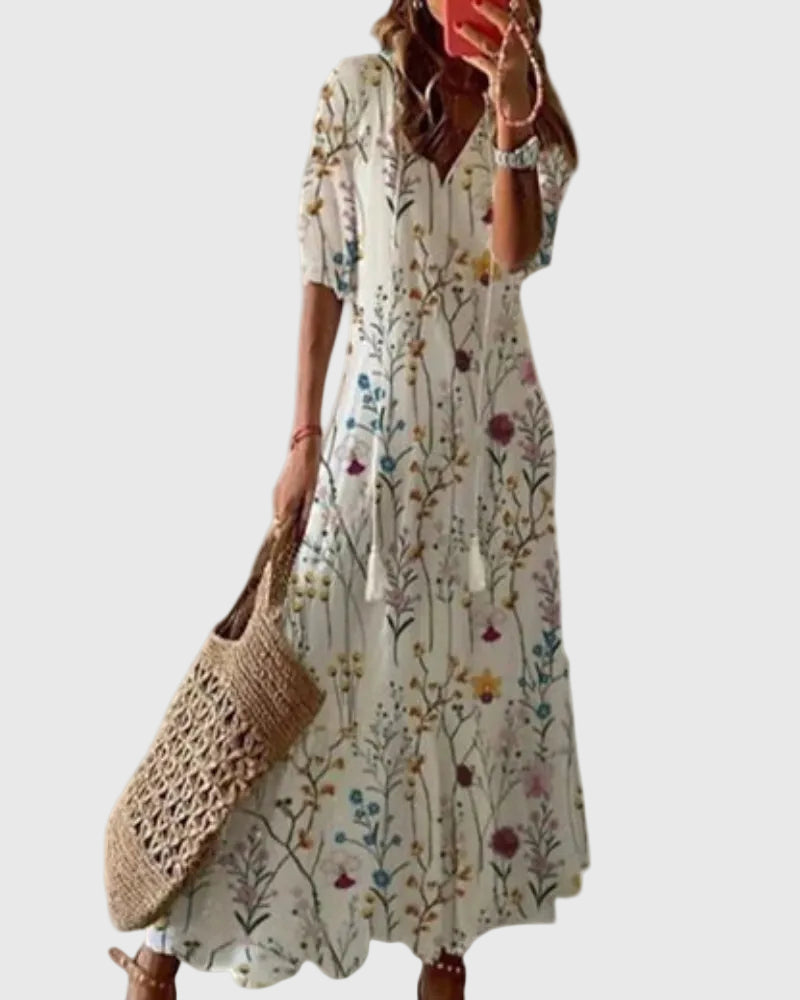 Sofia | Boho vintage maxiklänning för sommaren