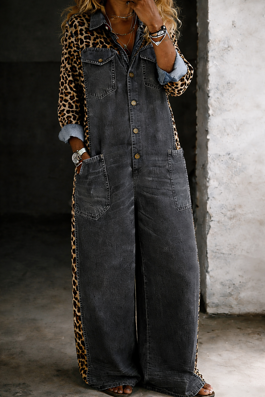 Amanda | Skjortjumpsuit i Ett Stycke