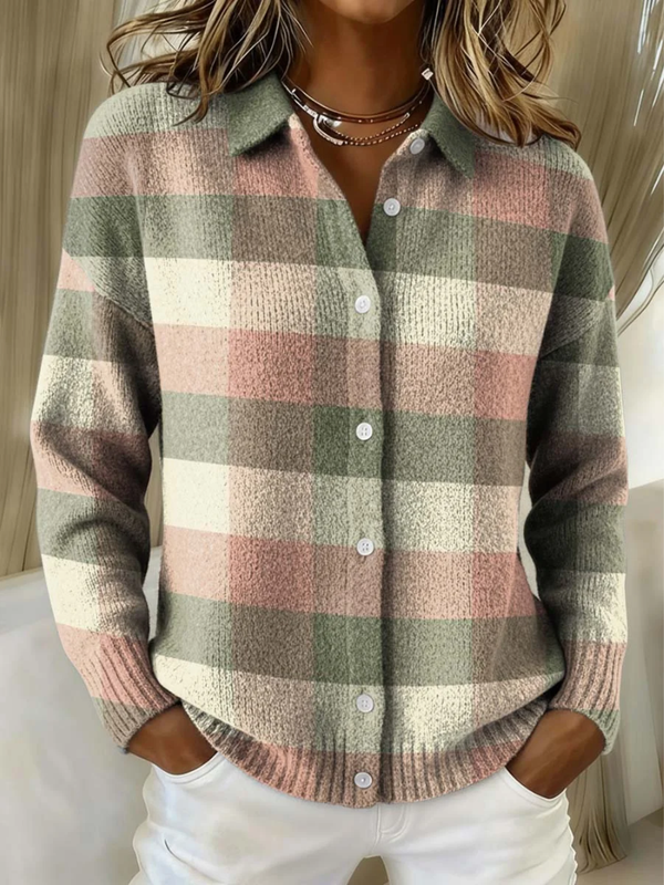 Noor | Rutig hoodie-blus