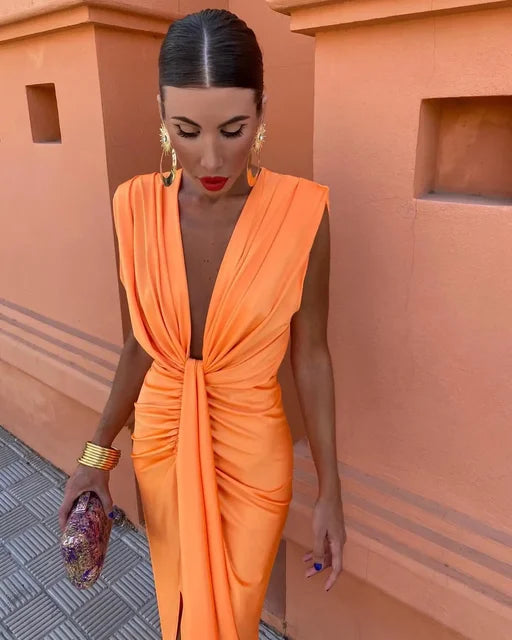 Sophia™ | Elegant Veckad Klänning