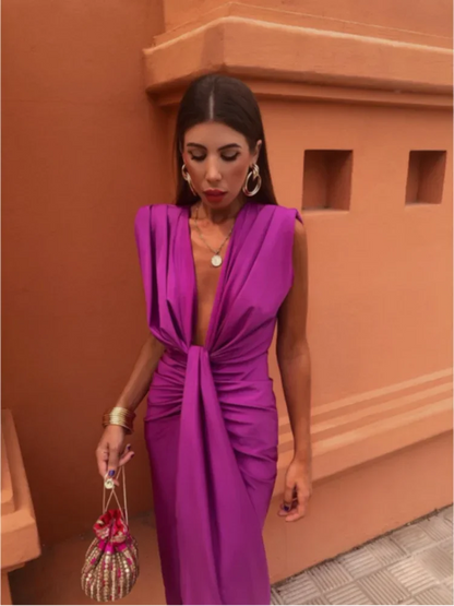 Sophia™ | Elegant Veckad Klänning