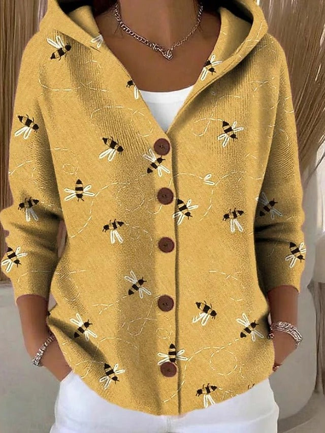 Cassidy | Varm kofta med konstnärlig design