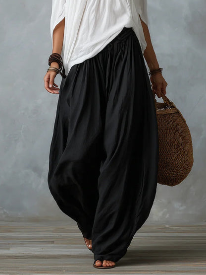 Rocio | Set med Vit Off-shoulder-topp och Utsvängda Lyktbyxor
