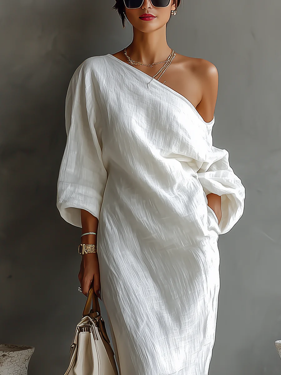Elise™ | Elegant Asymmetrisk Maxiklänning