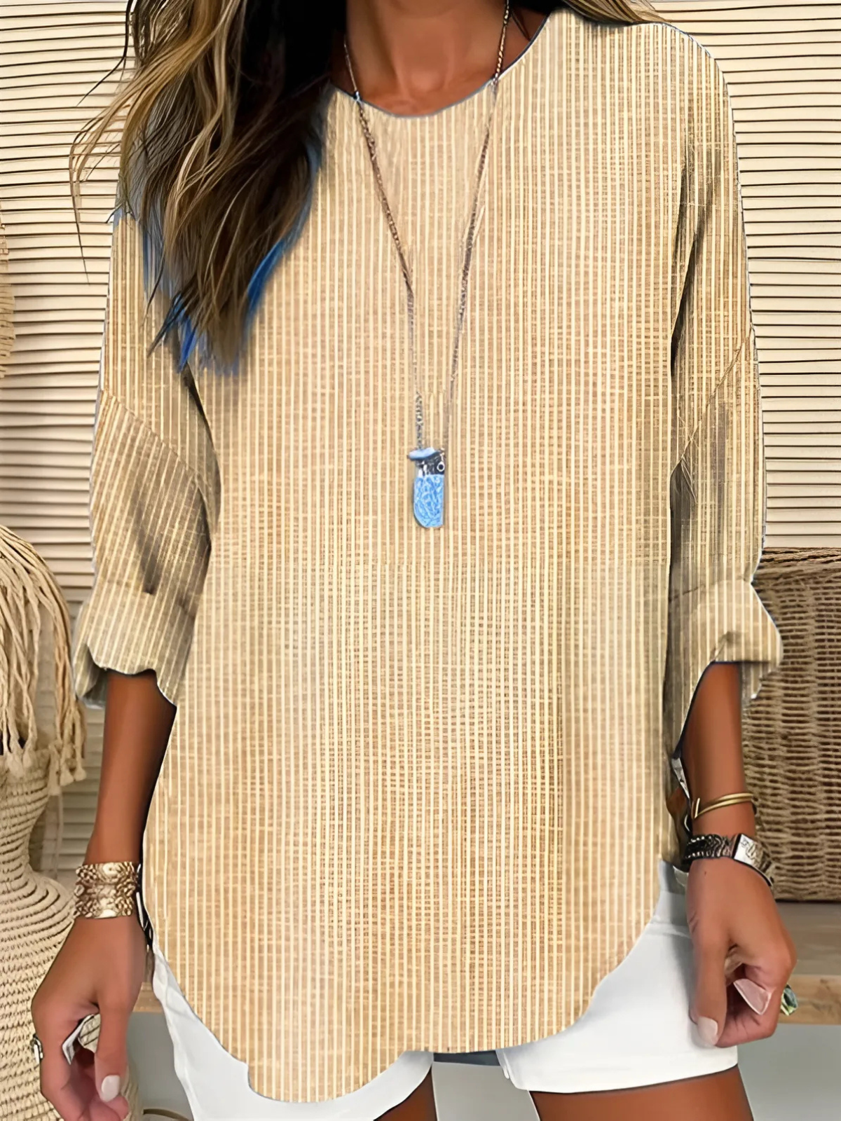 Rhea | Randig blus