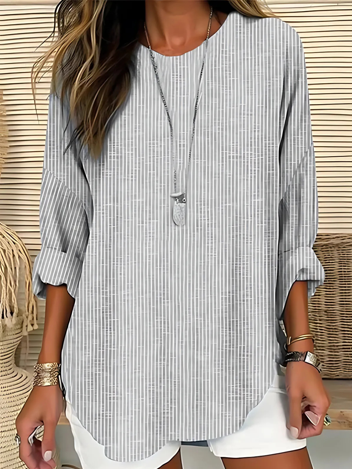 Rhea | Randig blus