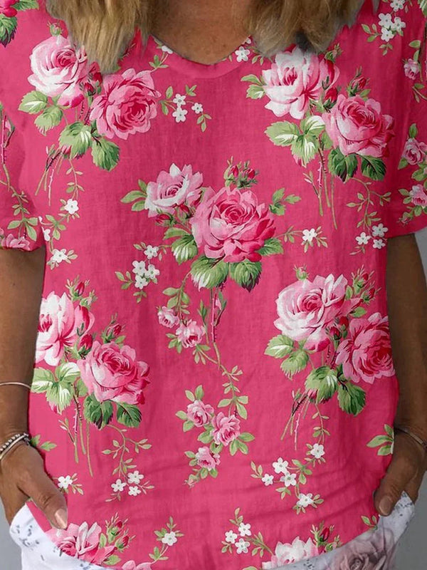 Lisa | Blommig skjorta med konstnärlig design