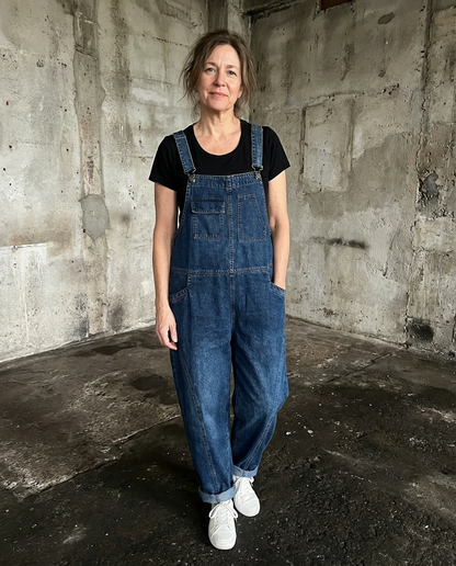 Jade | Baggy Jeans-hängselbyxor