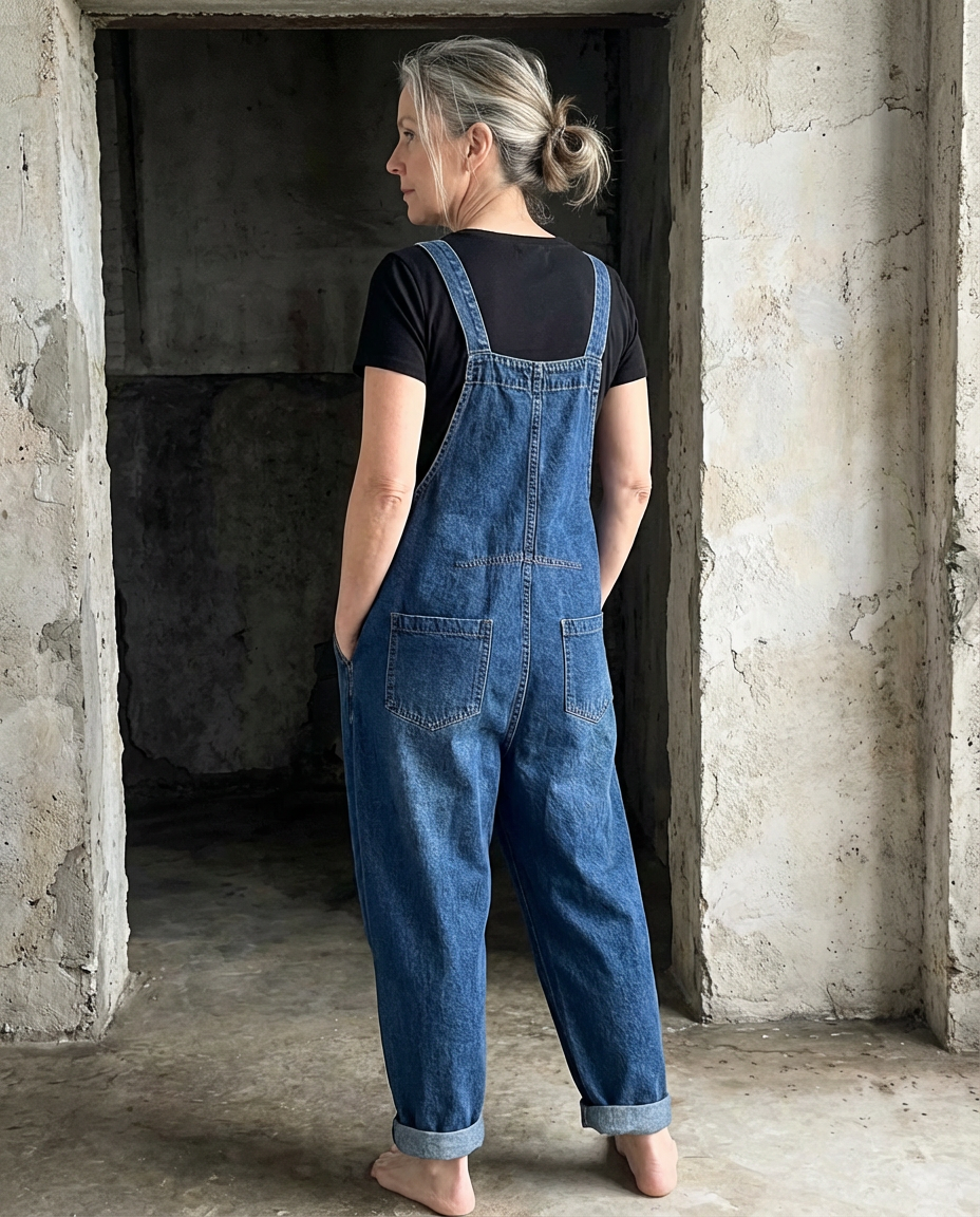 Jade | Baggy Jeans-hängselbyxor