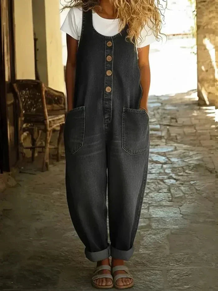 Lora™ | Hängselbyxor i Vintagestil
