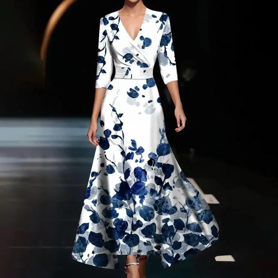Aria™ | Chic Klänning med Blommönster