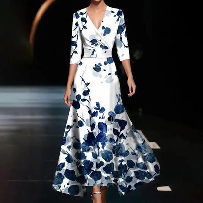 Aria™ | Chic Klänning med Blommönster